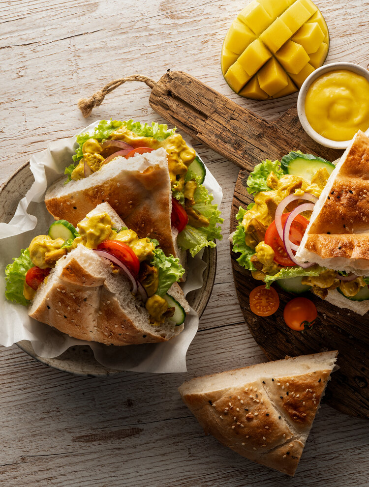 Mango-Curry-Fladenbrot